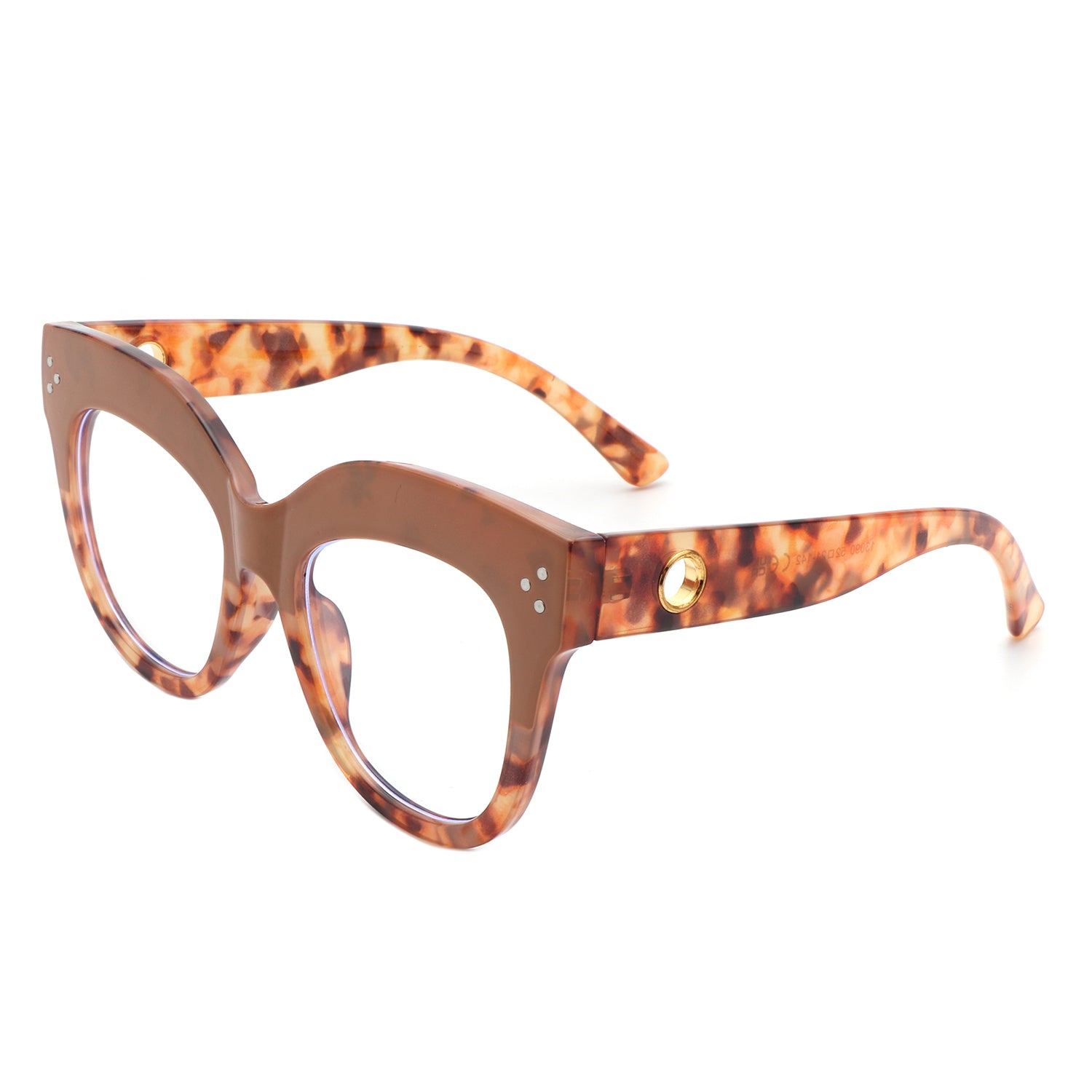 HB1003 - Women Oversize Chunky Round Cat Eye Blue Light Blocking Wholesale Glasses