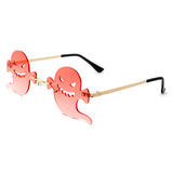 HW2034 - Rimless Devil Shape Tinted Party Wholesale Sunglasses