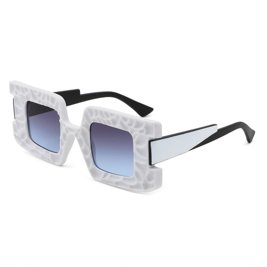 HS1318 - Geometric Modern Chunky Fashion Square Wholesale Sunglasses