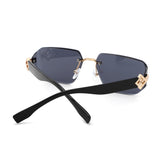 HJ2139 - Geometric Rimless Sleek Fashion Women Sunglasses