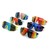 HY1024 - Sport Rimless Mirrored Shield Sunglasses