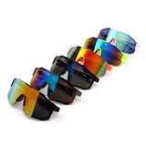HY1023 - Oversized Sport Mirrored Shield Performance Sunglasses