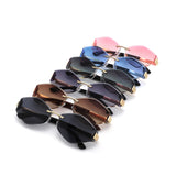 HJ2138 - Rimless Hexagonal Square Geometric Wholesale Sunglasses