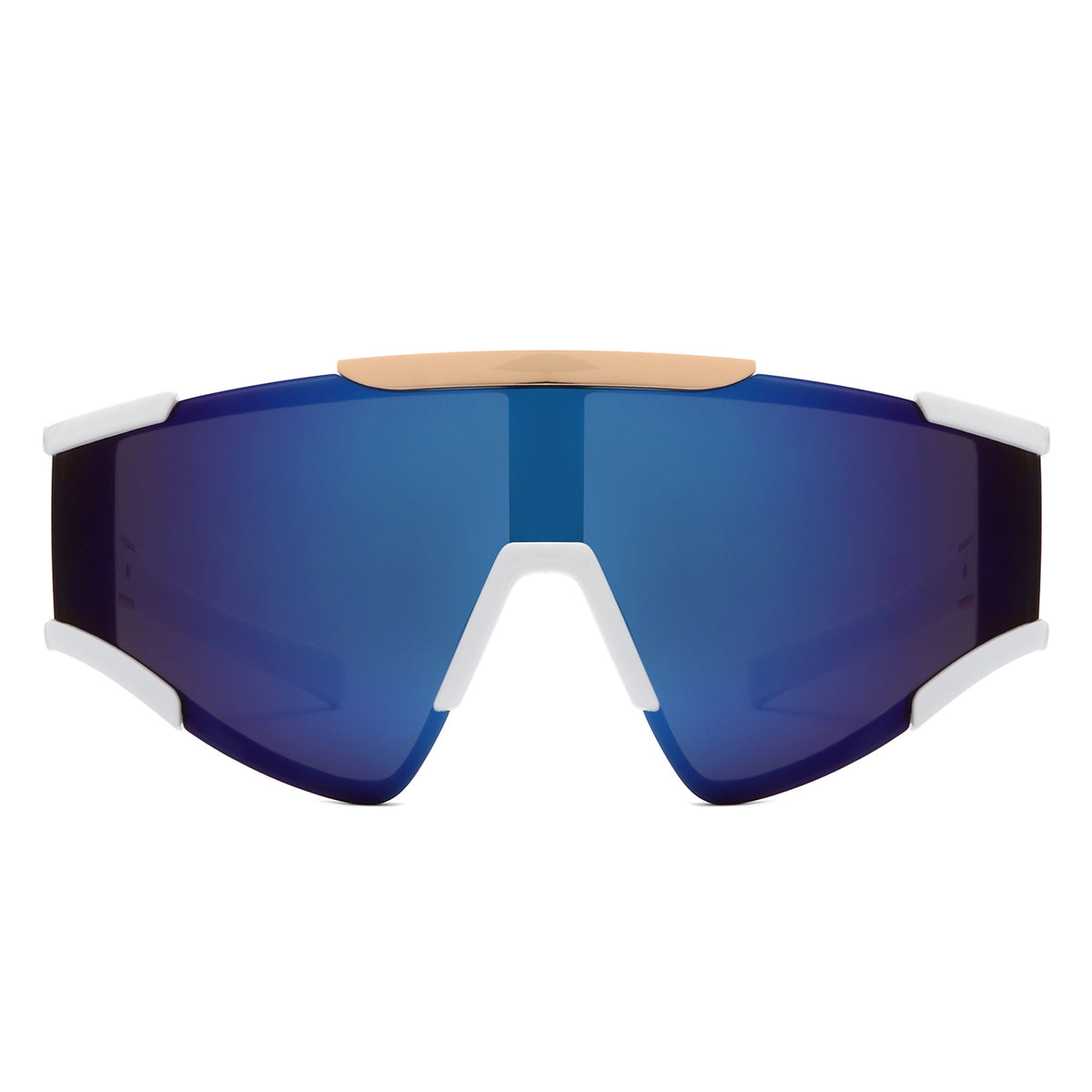 HS3021 - Square Oversize Fashion Shield Flat Top Sport Wholesale Sunglasses