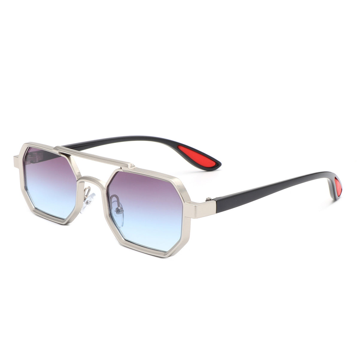 HJ2068 - Square Geometric Fashion Brow-Bar Retro Wholesale Sunglasses