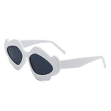 HS1249 - Women Geometric Wavy Design Fashion Wholesale Sunglasses