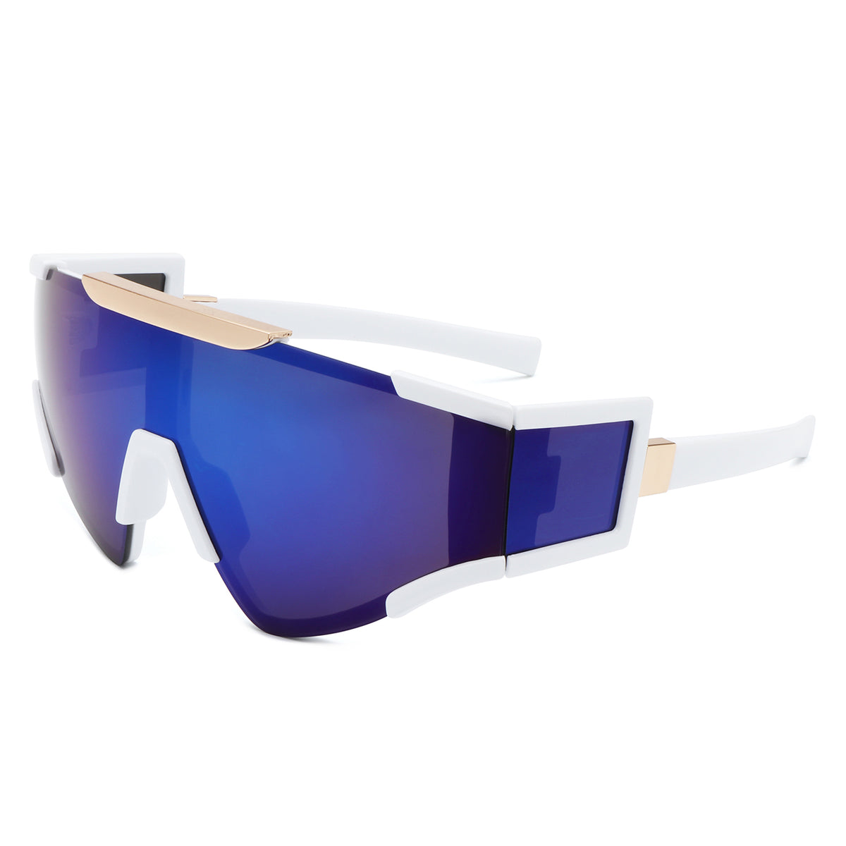 HS3021 - Square Oversize Fashion Shield Flat Top Sport Wholesale Sunglasses