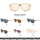 HJ2070 - Square Retro Geometric Fashion Oversize Wholesale Sunglasses