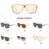 HJ2070 - Square Retro Geometric Fashion Oversize Wholesale Sunglasses
