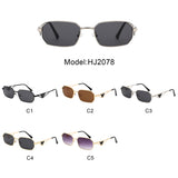 HJ2078 - Rectangle Retro Narrow Geometric Square Wholesale Sunglasses