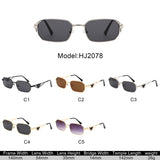 HJ2078 - Rectangle Retro Narrow Geometric Square Wholesale Sunglasses