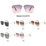 HJ2079 - Rimless Flat-Top Chain-Link Fashion Wholesale Sunglasses