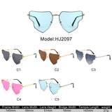 HJ2097 - Geometric Irregular Tinted Lens Wholesale Sunglasses