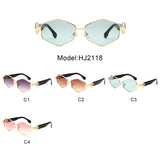 HJ2118 - Geometric Luxurious Fashion Women Wholesale Sunglasses