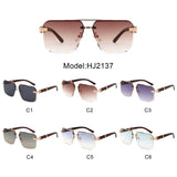 HJ2137 - Rimless Square Fashion Top-Bar Wholesale Sunglasses