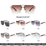 HJ2137 - Rimless Square Fashion Top-Bar Wholesale Sunglasses