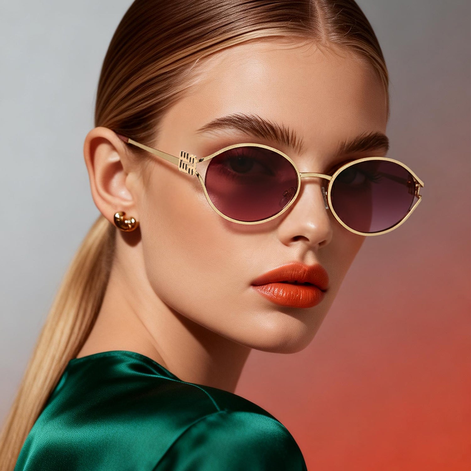 HJ2152 - Vintage Round Metal Color Tint Lenses Sunglasses - Iris Fashion