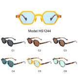HS1244 - Geometric Square Fashion Hexagon Small Octagon Wholesale Sunglasses