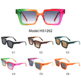 HS1262 - Square Geometric Fashion Flat Top Wholesale Sunglasses