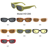 HS1266 - Rectangle Retro Y2K Small 90s Vintage Wholesale Sunglasses