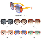 HS1278 - Oversize Geometric Oval Fashion Women Round Wholesale Sunglasses