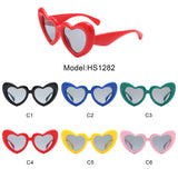 HS1282 - Heart Shaped Chunky Novelty Party Wholesale Sunglasses