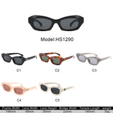 HS1290 - Women Fashion Square Retro Narrow Cat Eye Wholesale Sunglasses