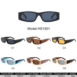 HS1301 - Rectangle Narrow Retro Fashion Square Wholesale Sunglasses