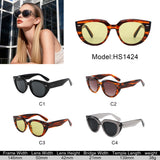 HS1424 - Women Round Cat Eye Fashion Sunglasses