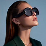 HS1431 - Oversized Square Retro Fashion Women Sunglasses