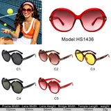 HS1436 - Women Oversized Fashion Round Sunglasses