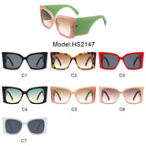 HS2147 - Oversize Square Chunky Fashion Large Women Wholesale Sunglasses