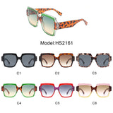 HS2161 - Women Fashion Oversize Flat Top Square Wholesale Sunglasses