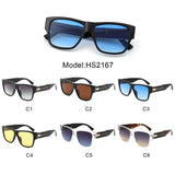 HS2167 - Square Chunky Fashion Tinted Women Wholesale Sunglasses