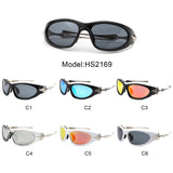 HS2169 - Rectangle Wrap Around Fashion  Irregular Sport Oval Wholesale Sunglasses