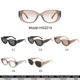 HS2214 - Women Oversized Oval Cat Eye Sunglasses - Iris Fashion