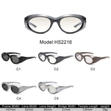 HS2216 - Bold Futuristic Oval Wrap Y2K Wholesale Sunglasses