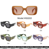 HS2222 - Oversized Chunky Fashion Square Sunglasses - Iris Fashion
