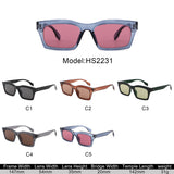 HS2231 - Bold Rectangle Fashion Thick Frame Wholesale Sunglasses