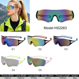 HS2263 - Rimless Performance Wraparound Shield Sport Sunglasses