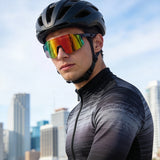HY1024 - Sport Rimless Mirrored Shield Sunglasses