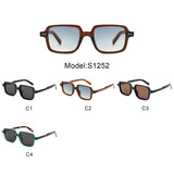 S1252 - Retro Square Unisex Fashion Wholesale Sunglasses