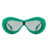 S2120-1 - Oversize Oval Retro Modern Chic Fashion Wholesale Sunglasses