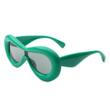 S2120-1 - Oversize Oval Retro Modern Chic Fashion Wholesale Sunglasses