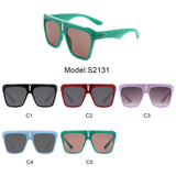 S2131 - Oversize Square Flat Top Large Fashion Women Wholesale Sunglasses