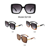 S2139 - Oversize Flat Top Square Women Fashion Wholesale Sunglasses