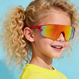 HK1035 - Youth Sport Shield Kids Sunglasses