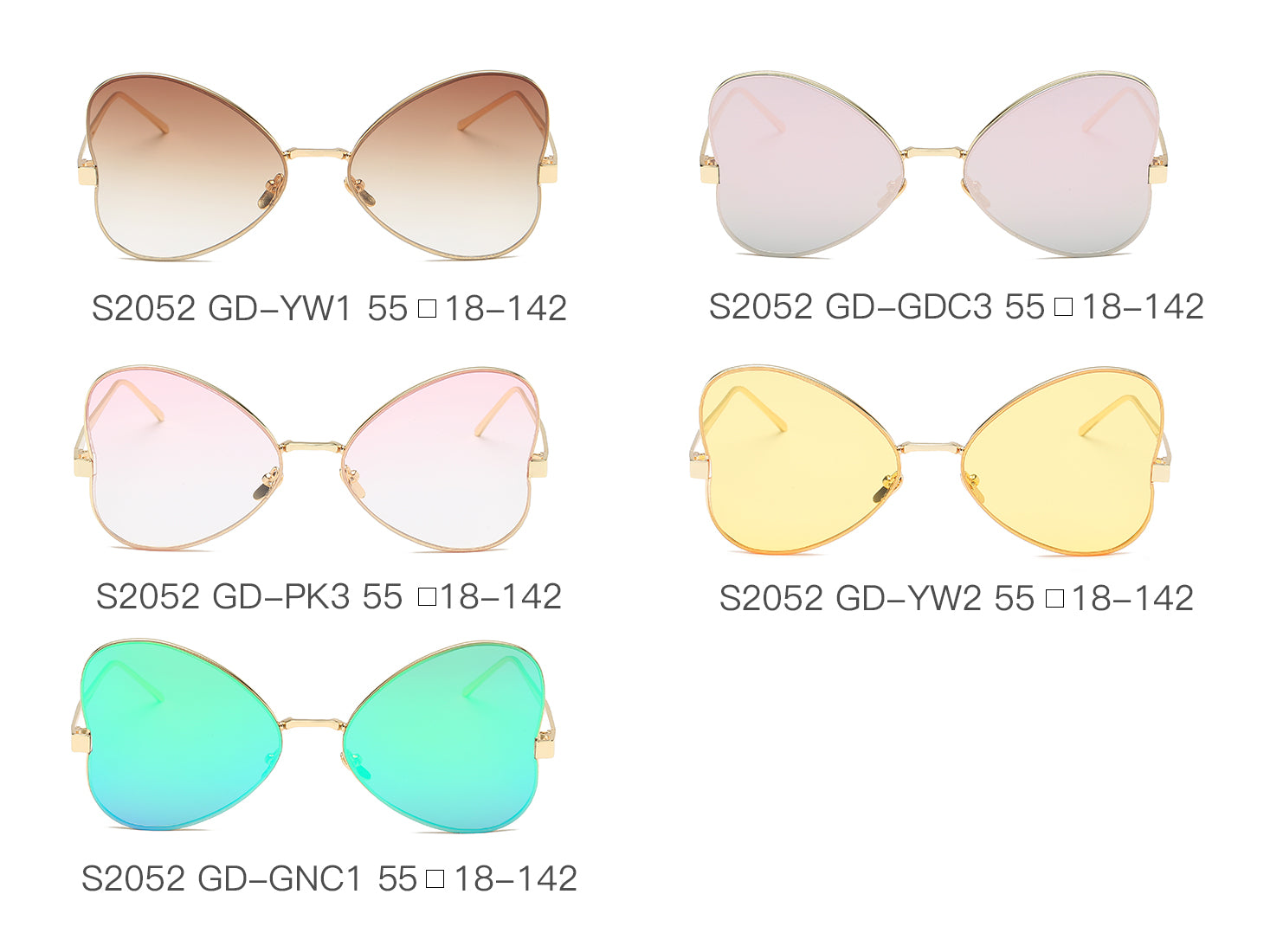 S2052 - Women Oversize Butterfly Sunglasses - Iris Fashion Inc. | Wholesale Sunglasses and Glasses