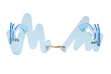 W2020 - Rimless 90s Inspired ZigZag Fashion Sunglasses
