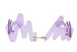 W2020 - Rimless 90s Inspired ZigZag Fashion Sunglasses